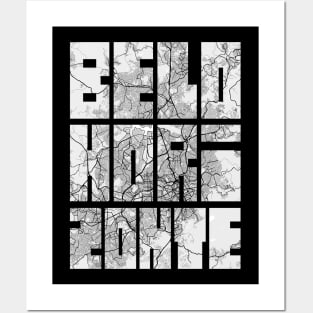 Belo Horizonte, Maharashtra, Brazil City Map Typography - Light Posters and Art